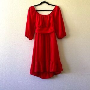 Women’s lace red festival summer mini dress